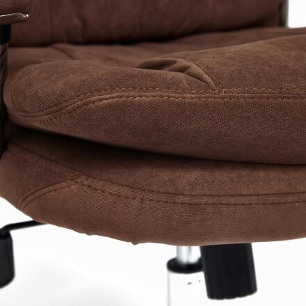 Кресло компьютерное TC Softy Lux флок коричневый в Самаре 