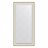 Зеркало с гравировкой в багетной раме Evoform белая кожа с хромом 78 мм 74х157 см в Самаре 