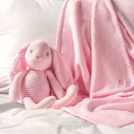 Плед с игрушкой Togas Зайка розовый с белым 90х75 см в Самаре 