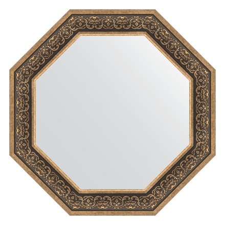 Зеркало в багетной раме Evoform вензель серебряный 101 мм 79,4х79,4 см в Самаре 