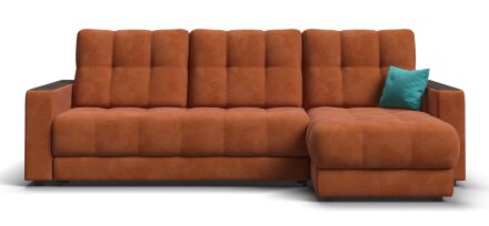 Угловой диван BOSS 3.0 Classic XL велюр Alkantara оранж в Самаре 