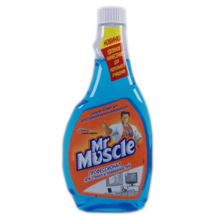 Жидкость Mr. Muscle Профессионал для стекол и поверхностей со спиртом сменный блок 500 мл в Самаре 