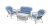 Комплект мебели из искусственного ротанга LV520 White/Blue в Самаре 