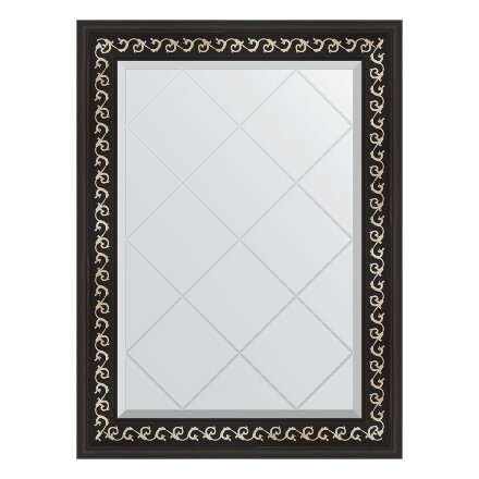 Зеркало с гравировкой в багетной раме Evoform черный ардеко 81 мм 65x87 см в Самаре 