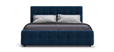 Кровать BOSS 180 велюр Monolit синяя в Самаре 