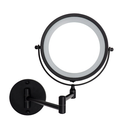 Зеркало косметическое Ridder Mary подвесное 1х/3х LED черный в Самаре 