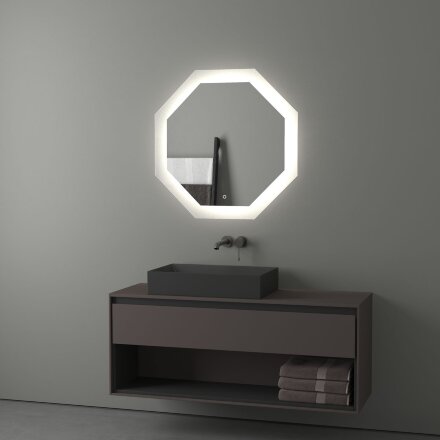 Зеркало Evoform с LED-подсветкой 25,5 W 80х80 см Сенсорный выключатель Нейтральный белый свет в Самаре 