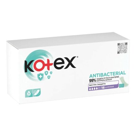 Прокладки ежедневные Kotex антибактериальные 18 шт в Самаре 