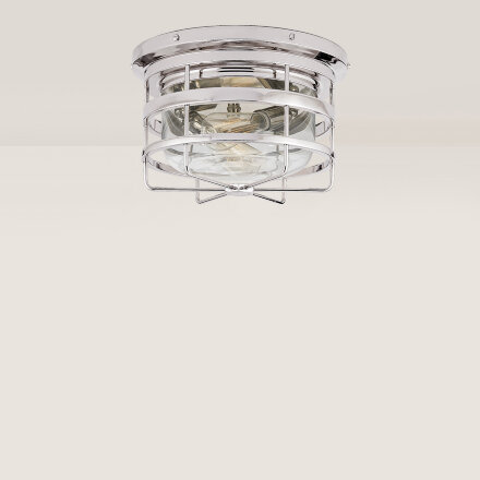 Crosby Nickel / Clear Glass Потолочный накладной светильник в Самаре 