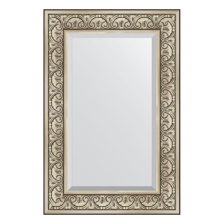 Зеркало с фацетом в багетной раме Evoform барокко серебро 106 мм 60х90 см в Самаре 