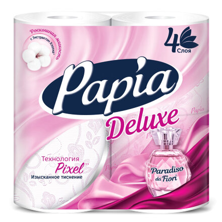 Туалетная бумага Papia Deluxe Paradiso Fiori четырехслойная 4 шт в Самаре 