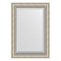 Зеркало с фацетом в багетной раме Evoform серебряный акведук 93 мм 67х97 см