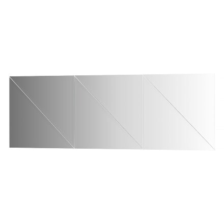 Зеркальная плитка Evoform с фацетом 15 mm - комплект 6 шт треугольник 40х40 см; серебро в Самаре 