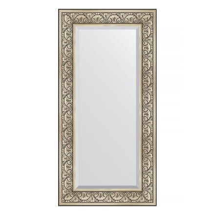 Зеркало с фацетом в багетной раме Evoform барокко серебро 106 мм 60х120 см в Самаре 