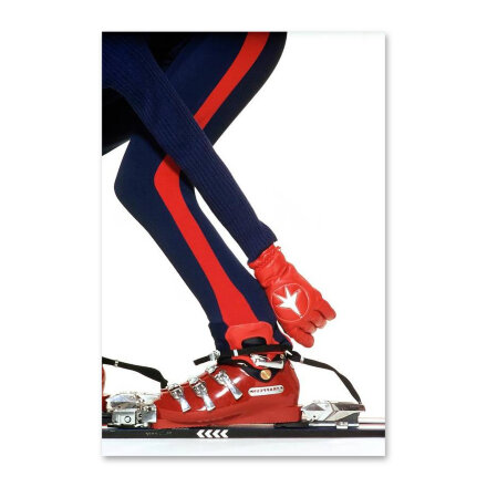 Model Wearing Wolverine Trappeur Ski Boots Постер 81 x 122 см в Самаре 