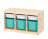 Ящик для хранения с контейнерами TROFAST 3М/3Б белый/бирюзовый Икеа в Самаре 