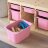 Ящик для хранения с контейнерами TROFAST 3М/3Б белый/розовый Икеа в Самаре 