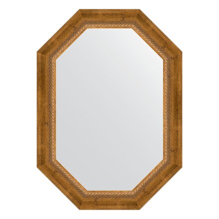 Зеркало в багетной раме Evoform состаренная бронза с плетением 70 мм 53x73 см в Самаре 
