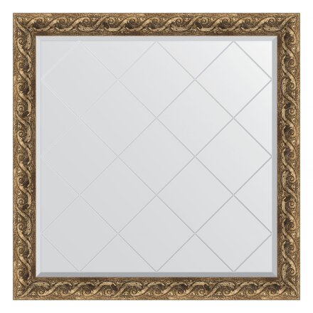 Зеркало с гравировкой в багетной раме Evoform фреска 84 мм 106x106 см в Самаре 