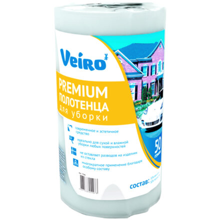 Салфетки для уборки Linia Veiro Premium, универсальные, 25x30 см, 50 штук в рулоне в Самаре 