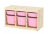 Ящик для хранения с контейнерами TROFAST 3М/3Б розовый Икеа в Самаре 