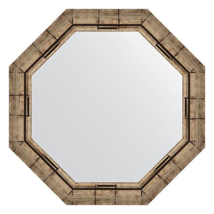 Зеркало в багетной раме Evoform серебряный бамбук 73 мм 64х64 см в Самаре 
