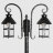 Светильник садовый Amber Lamp 9732-POLE 10 напольный IP44 E27 100Вт, черное серебро в Самаре 