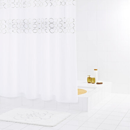 Штора для ванных комнат Paillette желтый/золотой 180*200 Ridder в Самаре 