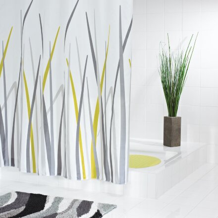 Штора для ванных комнат Gras серый/серебряный 180*200 Ridder в Самаре 