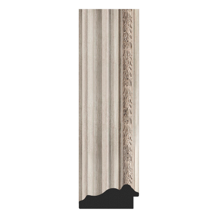 Зеркало с фацетом в багетной раме Evoform римское серебро 88 мм 116х176 см в Самаре 