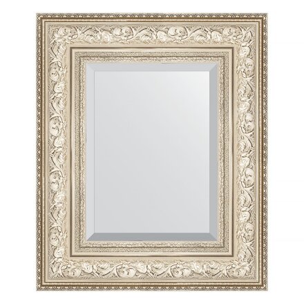 Зеркало с фацетом в багетной раме Evoform виньетка серебро 109 мм 50х60 см в Самаре 