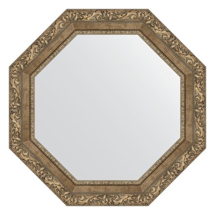Зеркало в багетной раме Evoform виньетка античная латунь 85 мм 65,4х65,4 см в Самаре 