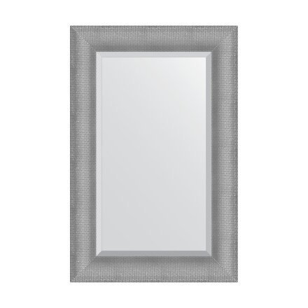 Зеркало с фацетом в багетной раме Evoform серебряная кольчуга 88 мм 57x87 см в Самаре 