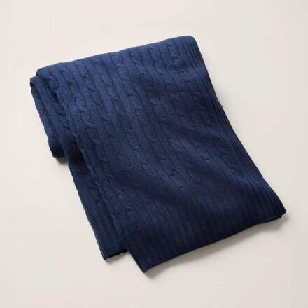 Cable Polo Cashmere Navy Плед в Самаре 