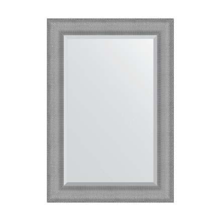 Зеркало с фацетом в багетной раме Evoform серебряная кольчуга 88 мм 67x97 см в Самаре 