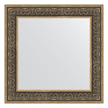 Зеркало в багетной раме Evoform вензель серебряный 101 мм 73х73 см в Самаре 