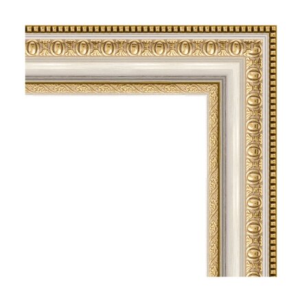 Зеркало в багетной раме Evoform золотые бусы на серебре 60 мм 65х85 см в Самаре 