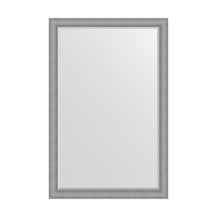 Зеркало с фацетом в багетной раме Evoform серебряная кольчуга 88 мм 117x177 см в Самаре 