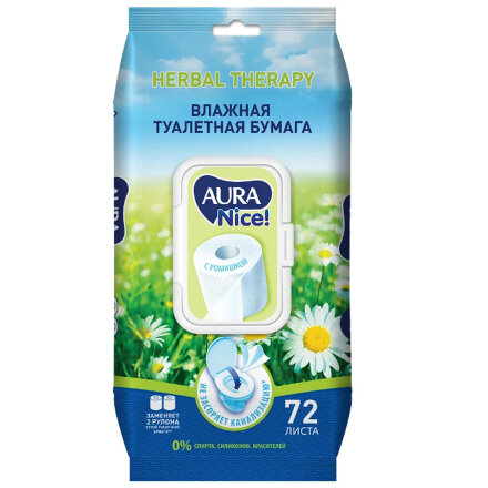 Туалетная бумага AURA Влажная 72шт в Самаре 