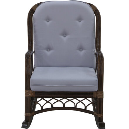Кресло-качалка Rattan grand Dark brown с подушками в Самаре 