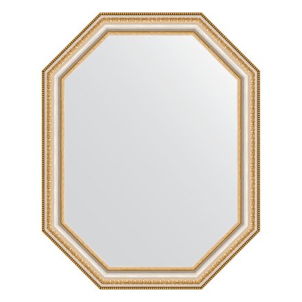 Зеркало в багетной раме Evoform золотые бусы на серебре 60 мм 56x71 см в Самаре 