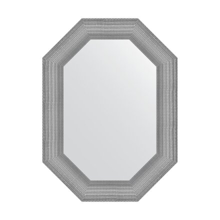 Зеркало в багетной раме Evoform серебряная кольчуга 88 мм 56x76 см в Самаре 