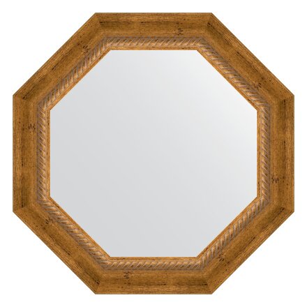 Зеркало в багетной раме Evoform состаренная бронза с плетением 70 мм 53х53 см в Самаре 