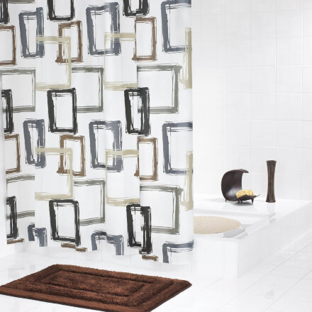 Штора для ванных комнат Pattern бежевый/коричневый 180*200 Ridder в Самаре 