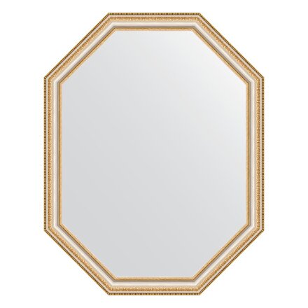 Зеркало в багетной раме Evoform золотые бусы на серебре 60 мм 71x91 см в Самаре 