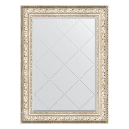 Зеркало с гравировкой в багетной раме Evoform виньетка серебро 109 мм 80x108 см в Самаре 