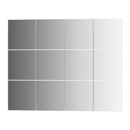 Зеркальная плитка Evoform со шлифованной кромкой - комплект 12 шт квадрат 10х10 см; серебро в Самаре 