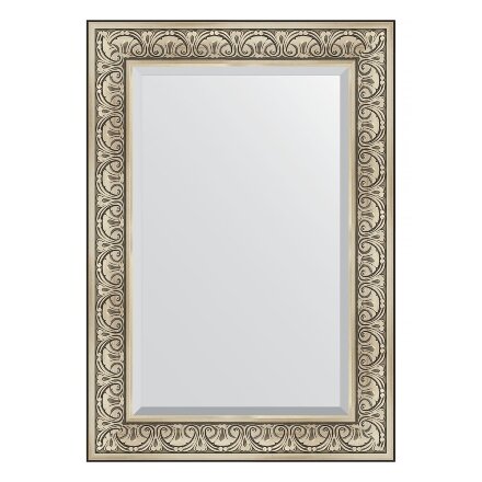 Зеркало с фацетом в багетной раме Evoform барокко серебро 106 мм 70х100 см в Самаре 