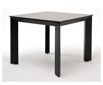Обеденный стол из HPL 90 Венето серый гранит, каркас черный в Самаре 