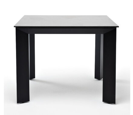 Обеденный стол из HPL 90 Венето серый гранит, каркас черный в Самаре 